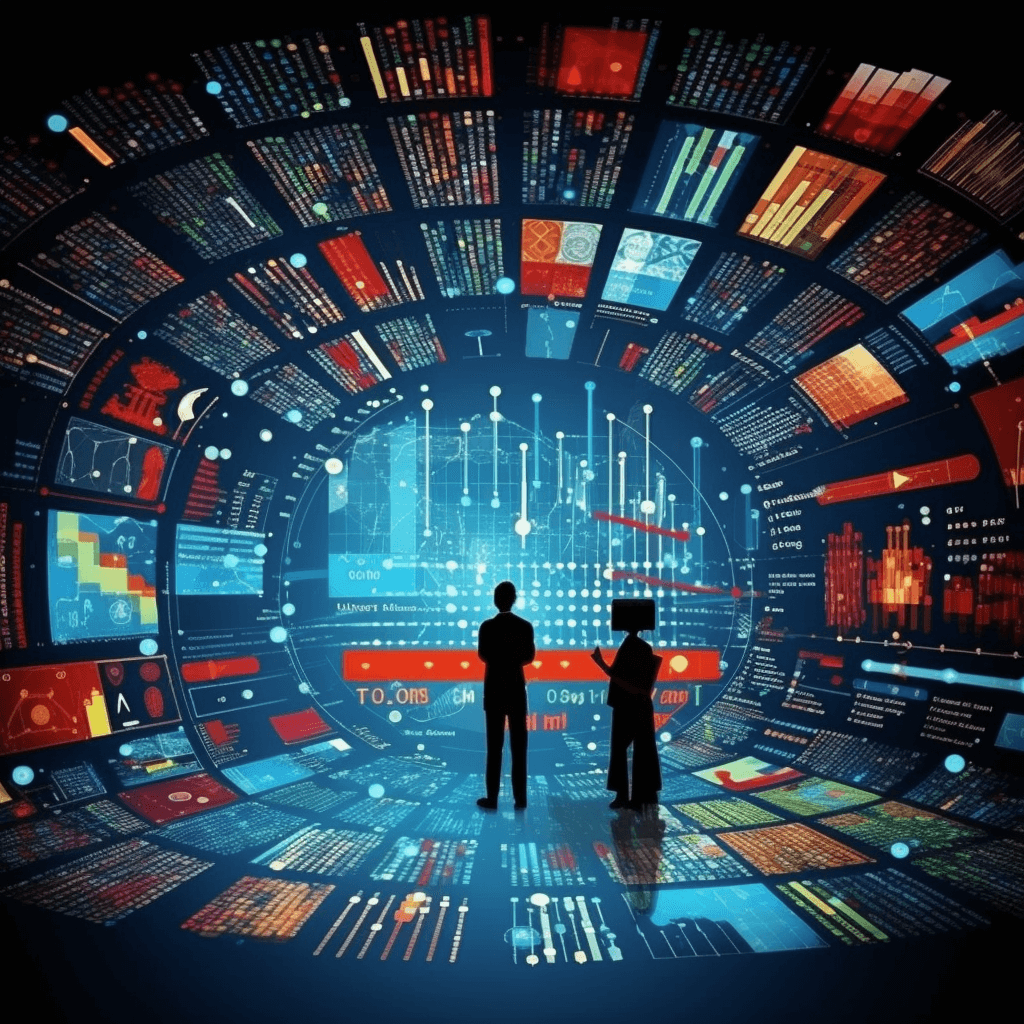 Illustration für Datenmanagement, Analyse und Überwachung